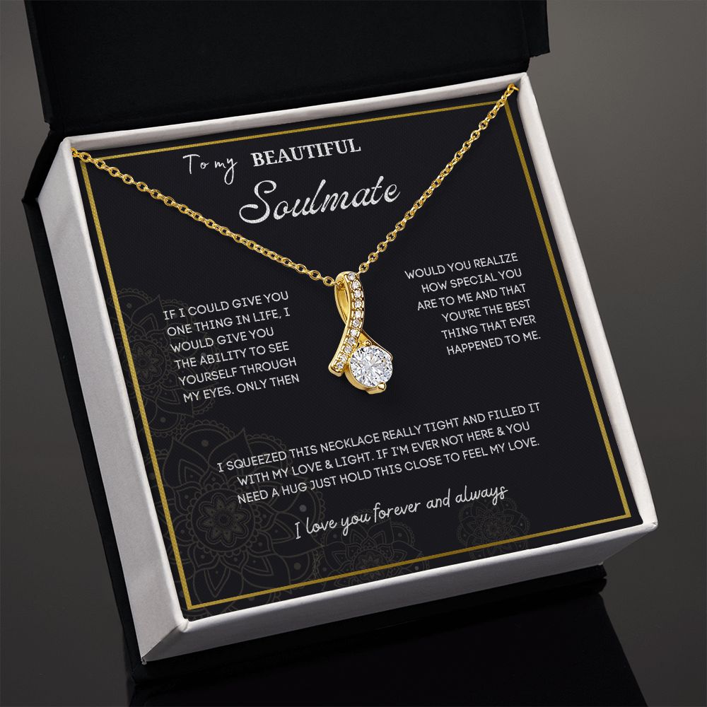 To My Soulmate Necklace: A Romantic and Heartfelt Gift for Your Forever Love, Soulmate Gift, Love Necklace Gifts Hers, Gift For Love Of My Life SNJW23-270210