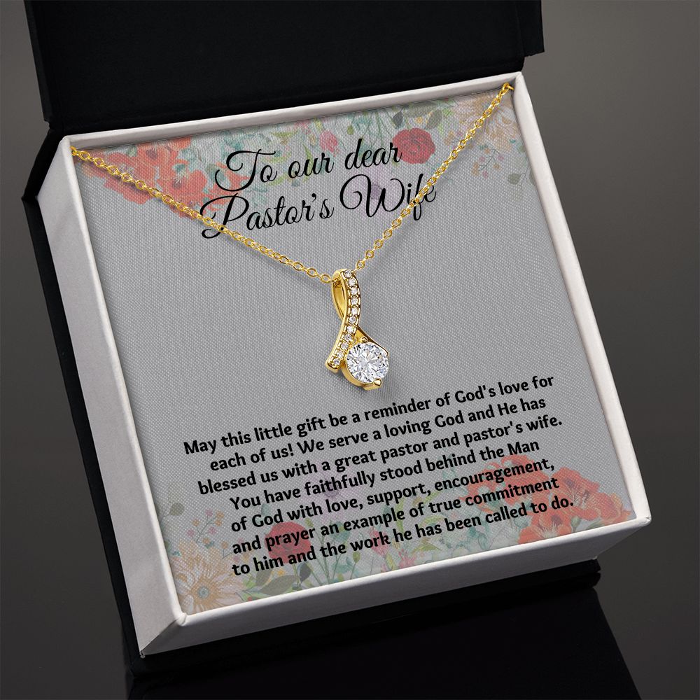 Birthday Present for Pastor's Wife: Elegant Appreciation Necklace with Cross Pendant"
