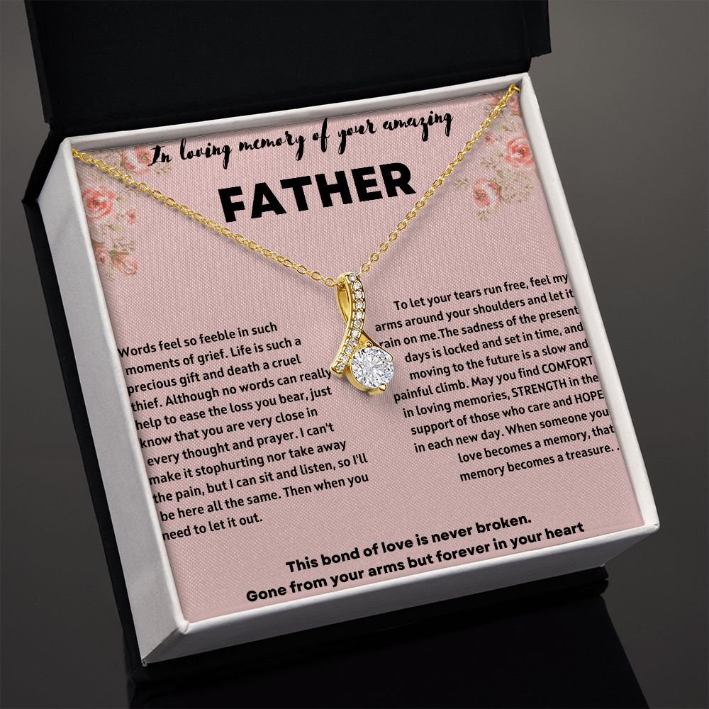 "Honoring Dad's Memory: Bereavement Necklace for Loss of Father - A Lasting Reminder of Love"