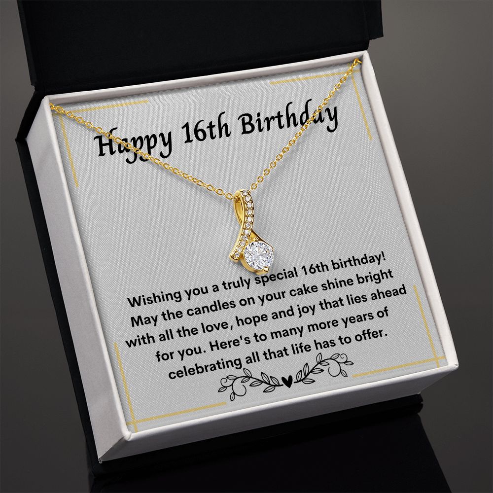 Sweet 16 Necklace - Celebrate Her Milestone Birthday with a Beautiful Gift, 16th Birthday Gift For Her, 16th Birthday Gift 210205