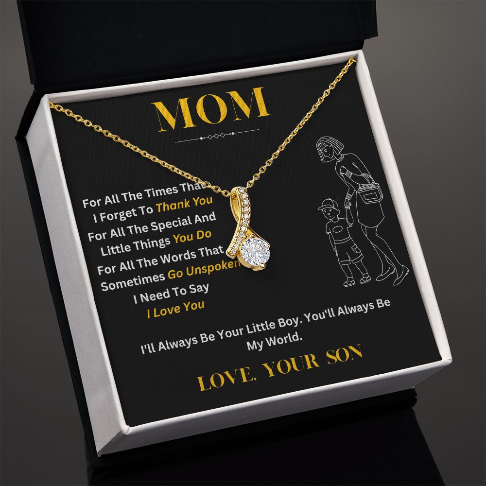 Necklace and Message Card Gift Set for Mom from Son – Unique and Thoughtful