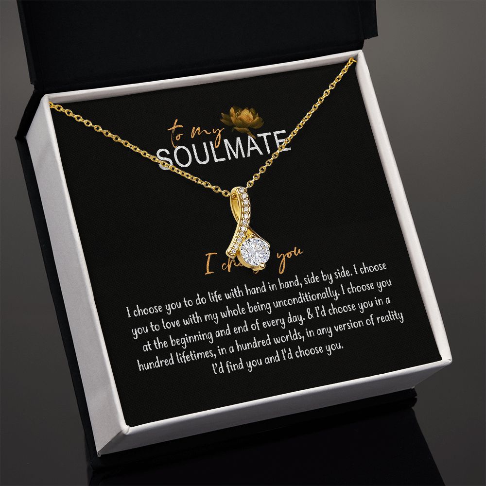 To My Beautiful Soulmate Necklace, Sterling Silver Love Heart B0BLW9V1VS