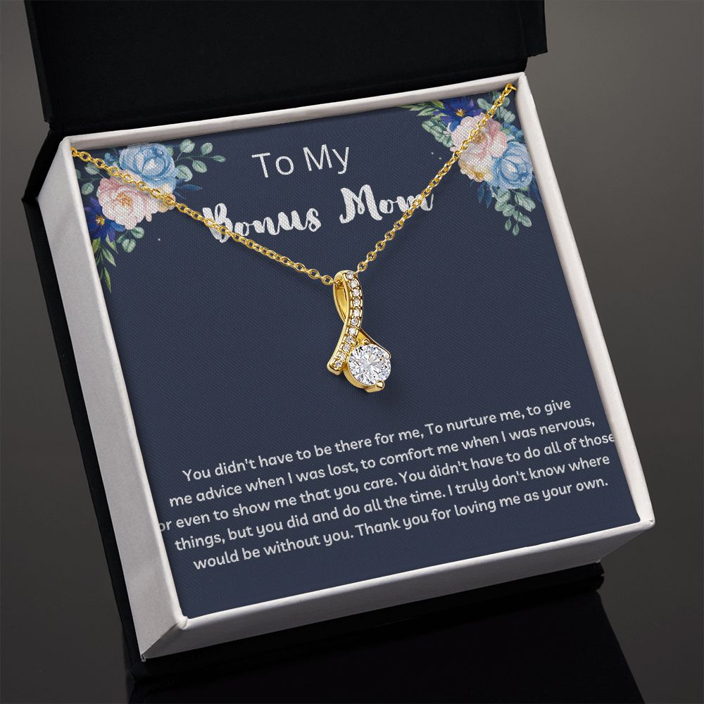"Bonus Mom Necklace - Perfect Gift for Stepmother on Mother's Day, Birthday, or Any Occasion"