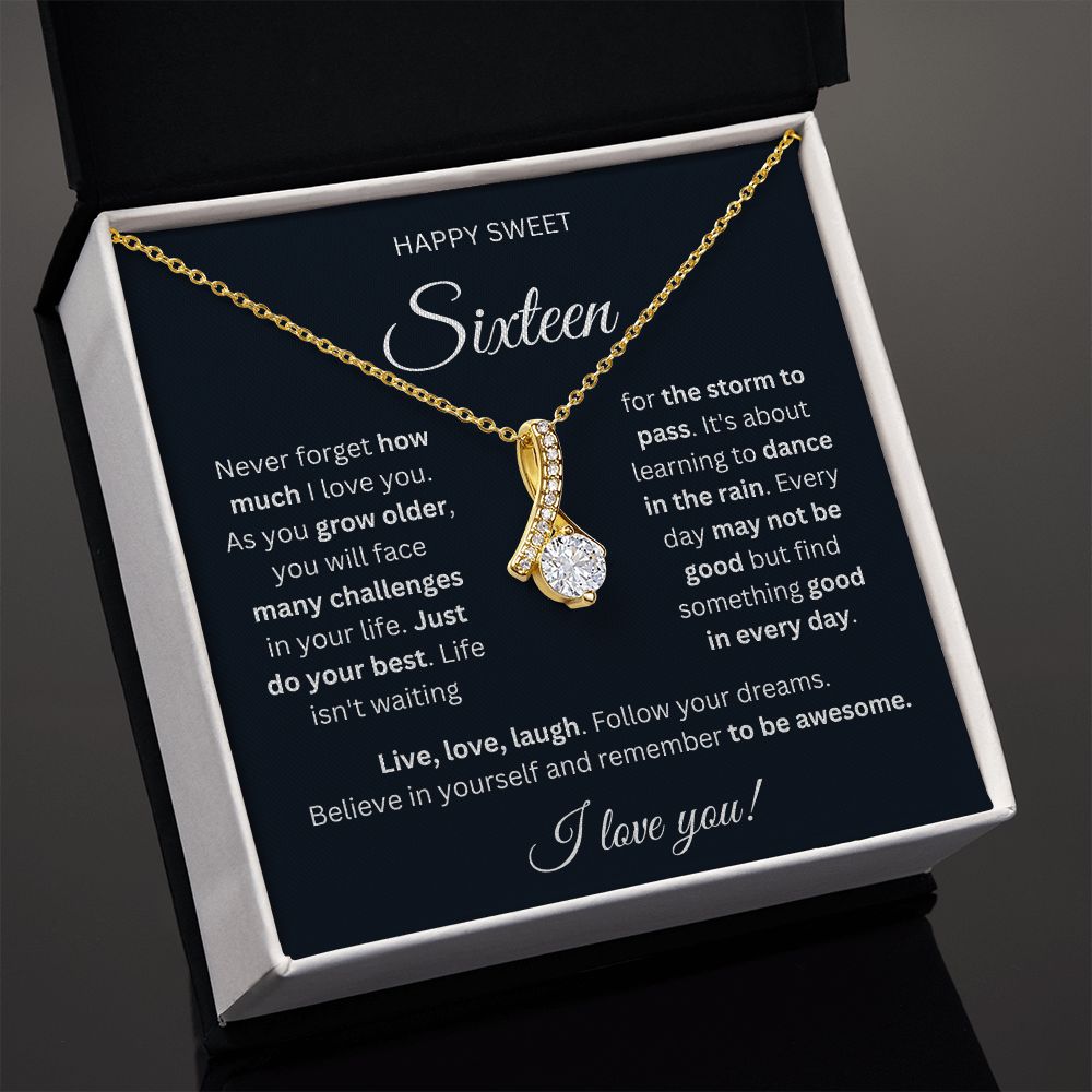 Sweet 16 Necklace - Celebrate Her Milestone Birthday with a Beautiful Gift, 16th Birthday Gift For Her, 16th Birthday Gift 210201