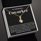 Personalized Coworker Leaving Gift for Women - Engraved Necklace with Meaningful Message
