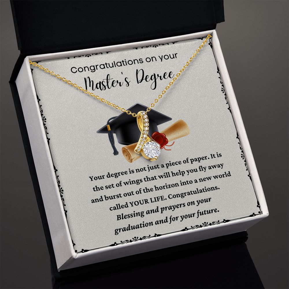 Meaningful Master's Degree Gift for Your Graduating Family Member or Friend,  Masters Gift, Masters Grad Gift, MBA Graduation Gift SNJW23-040305