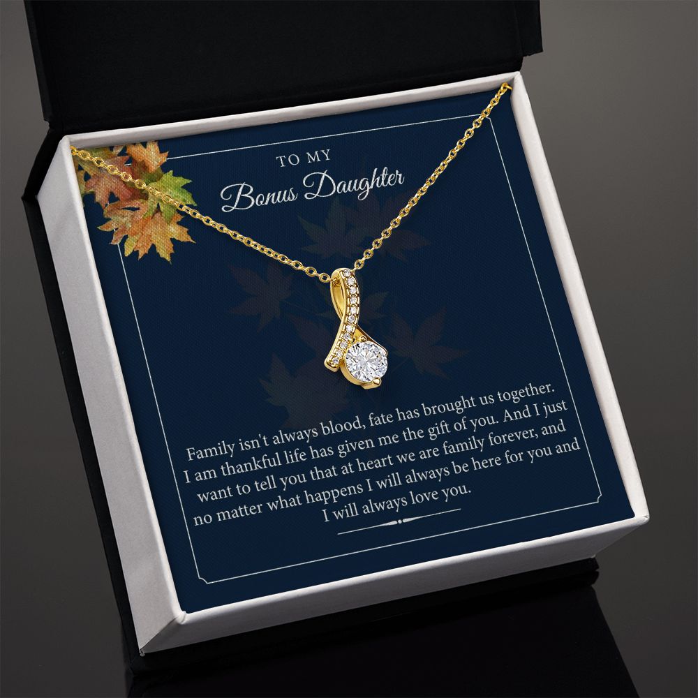 Bonus Daughter Gift, To my Bonus Daughter, Step daughter Gifts from Stepmom, Stepdaughter Gift, Bonus Daughter, Bonus Daughter Necklace JWSN110744 B0BLP6T8SQ