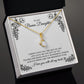 To My Bonus Daughter, Bonus Daughter Gift, Alluring Beauty Necklace, 14k White Gold Gift JWSN110762