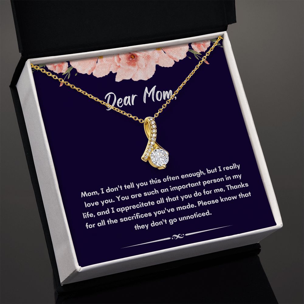 Necklace for Mom, A Meaningful Gift for Mom: Necklace That She Will Treasure from Son or Daughter on Mother's Day , Mothers Day Gift From Son Daughter, Mother's day gift SNJW23-170304