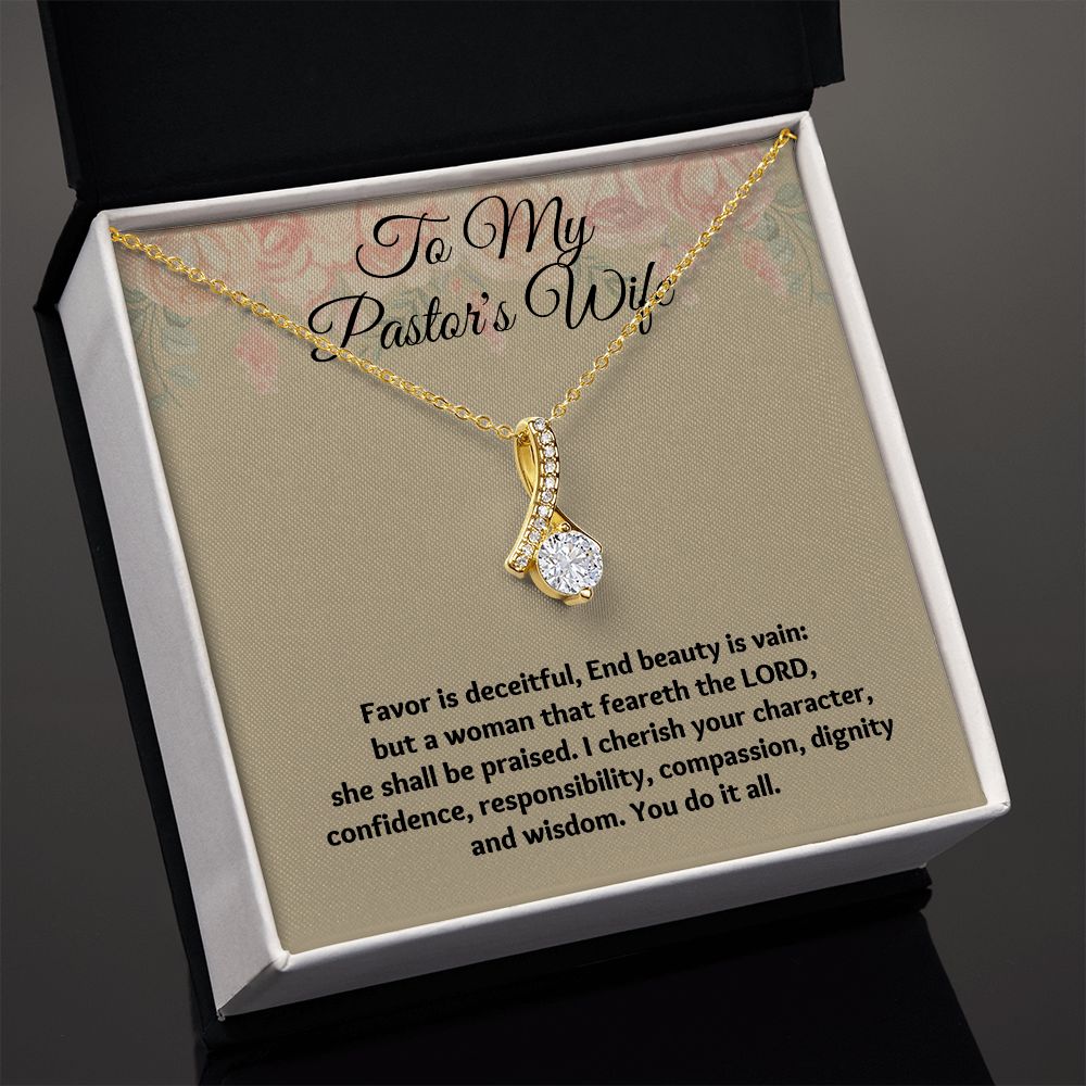 "Holiday Jewelry Gift for Pastor's Wife: Faith-Inspired Necklace to Show Your Appreciation"