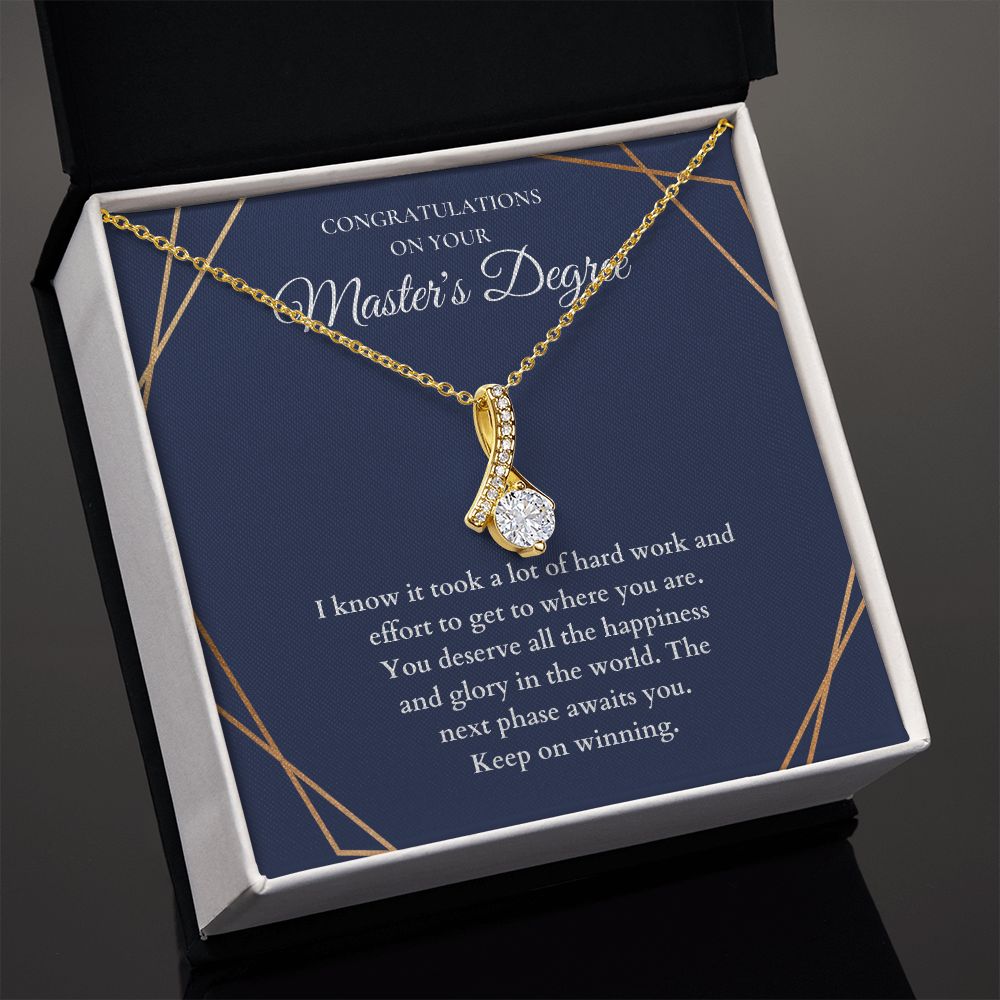 Master's Graduation Gift Ideas - Celebrate Their Success, Master's Degree Graduation Gift Necklace, Masters Graduation Gift, Gift for Her, Masters Degree Graduation SNJW23-040301