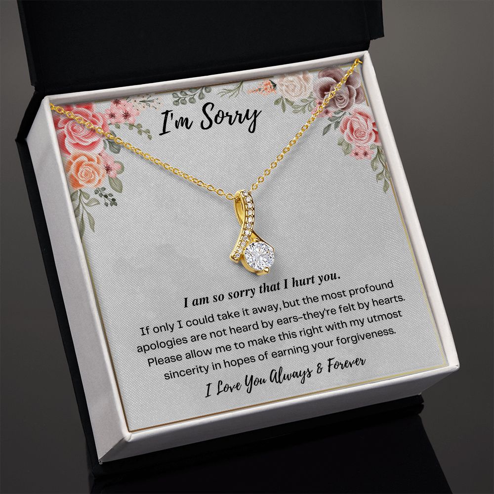A Token of Remorse - Jewelry Gifts to Say I'm Sorry and Mean It, Apology Necklace For Her, Forgiveness Gift For Girlfriend, I'm Sorry Necklace Gift For Wife SNJW23-020306