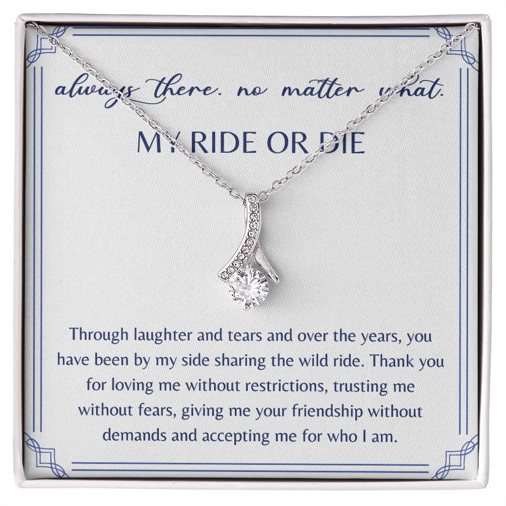 Always there. no matter what. My Ride or Die, Necklace Gift For Wife B09JBDZ5FJ