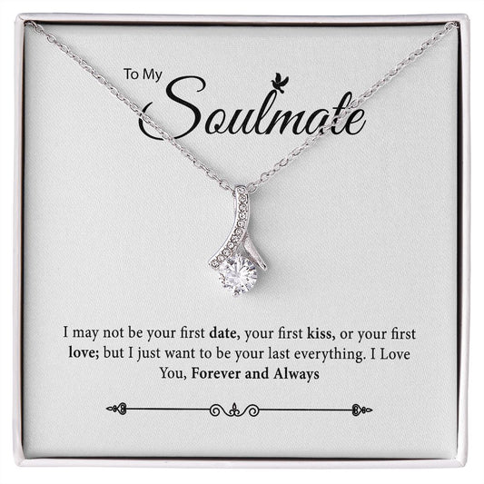 To My Soulmate Necklace, Jewelry Gift For Her, Gift For Soulmate, Soulmate Gift, Soulmate Jewelry, Love Necklace Gifts For Her, Anniversary JWSN110912