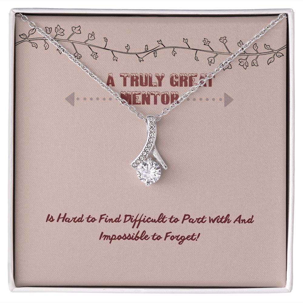Retirement Gift - A truly great mentor Necklace B09NNHLNVQ