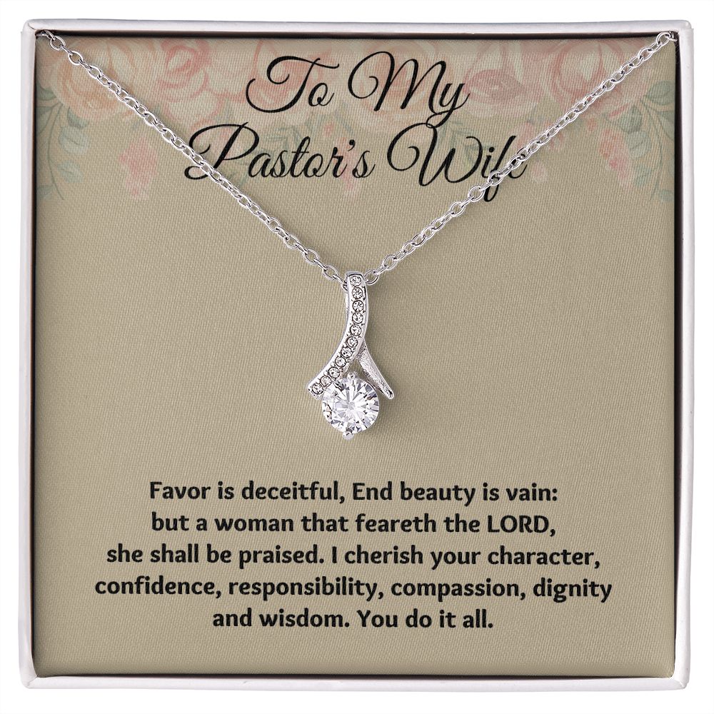"Holiday Jewelry Gift for Pastor's Wife: Faith-Inspired Necklace to Show Your Appreciation"