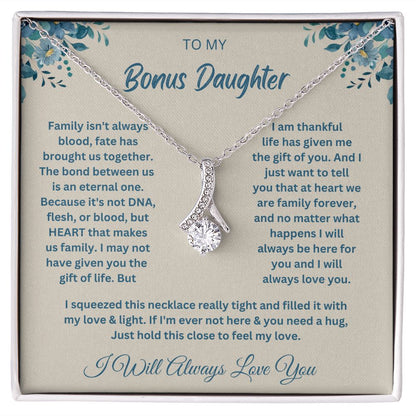 Gifts for Bonus Daughters: Celebrate Your Special Bond with a Beautiful Necklace, Bonus Daughter Gift, To my Bonus Daughter,Step daughter Gifts from Stepmom SNJW23-010313