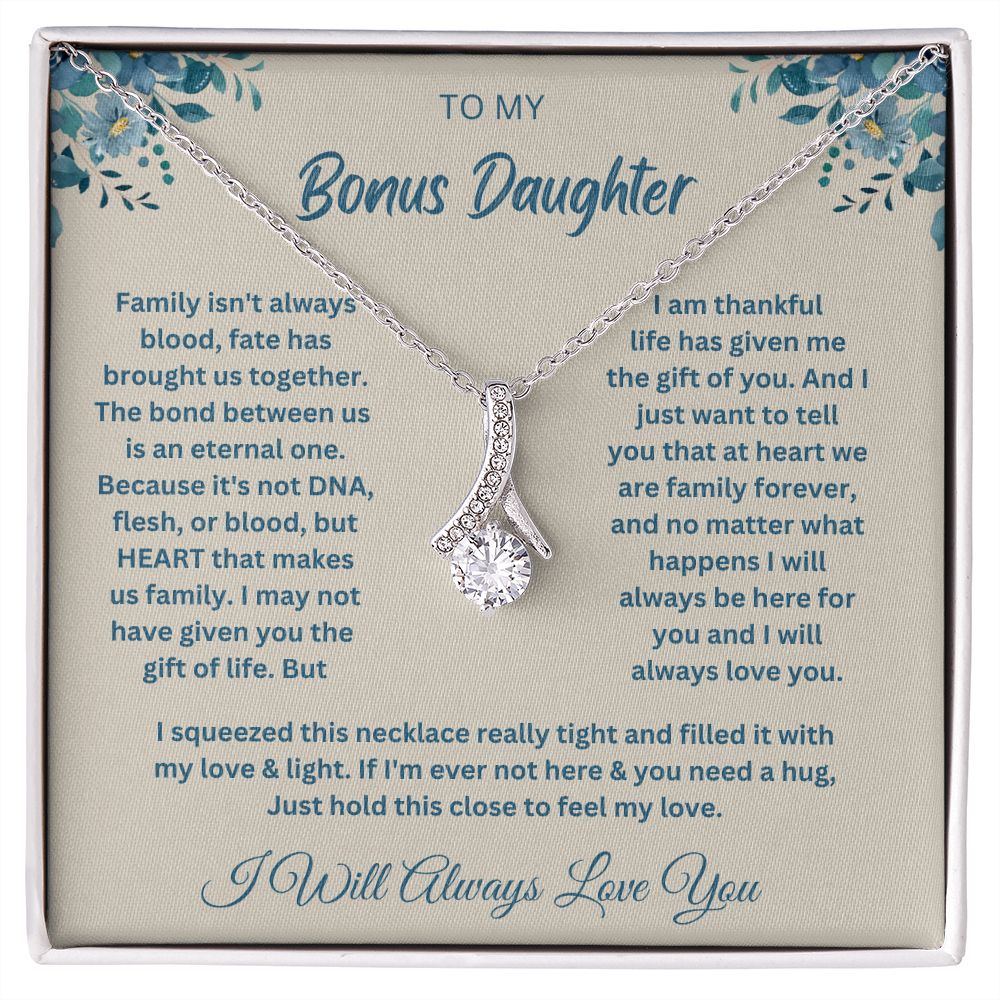 Gifts for Bonus Daughters: Celebrate Your Special Bond with a Beautiful Necklace, Bonus Daughter Gift, To my Bonus Daughter,Step daughter Gifts from Stepmom SNJW23-010313