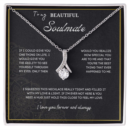 To My Soulmate Necklace: A Romantic and Heartfelt Gift for Your Forever Love, Soulmate Gift, Love Necklace Gifts Hers, Gift For Love Of My Life SNJW23-270210