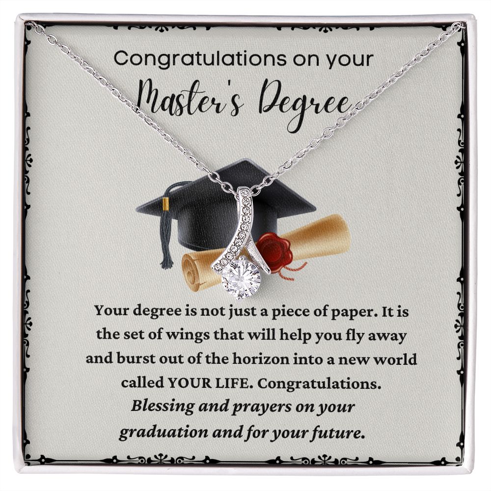 Meaningful Master's Degree Gift for Your Graduating Family Member or Friend,  Masters Gift, Masters Grad Gift, MBA Graduation Gift SNJW23-040305