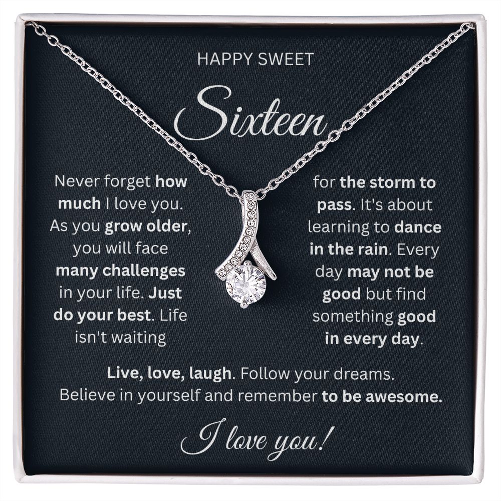 Sweet 16 Necklace - Celebrate Her Milestone Birthday with a Beautiful Gift, 16th Birthday Gift For Her, 16th Birthday Gift 210201