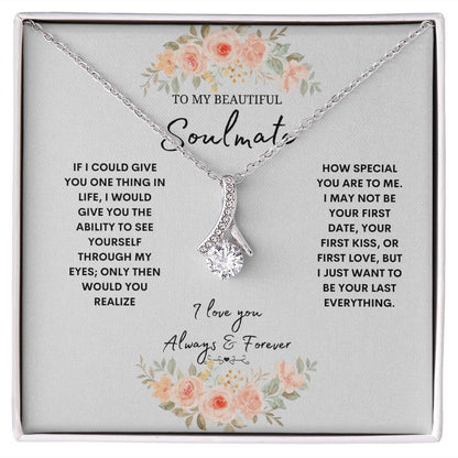 Soulmate Necklace: A Meaningful Gift for the One Who Completes You, Alluring Necklace,  Pendant Jewelry Valentines, Soulmate gift, Gift for girlfriend SNJW23-270207