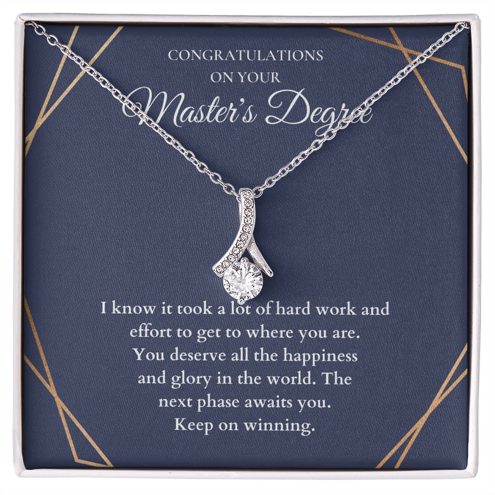 Master's Graduation Gift Ideas - Celebrate Their Success, Master's Degree Graduation Gift Necklace, Masters Graduation Gift, Gift for Her, Masters Degree Graduation SNJW23-040301