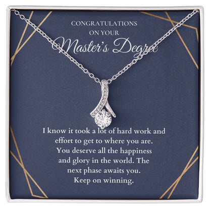 Master's Graduation Gift Ideas - Celebrate Their Success, Master's Degree Graduation Gift Necklace, Masters Graduation Gift, Gift for Her, Masters Degree Graduation SNJW23-040301