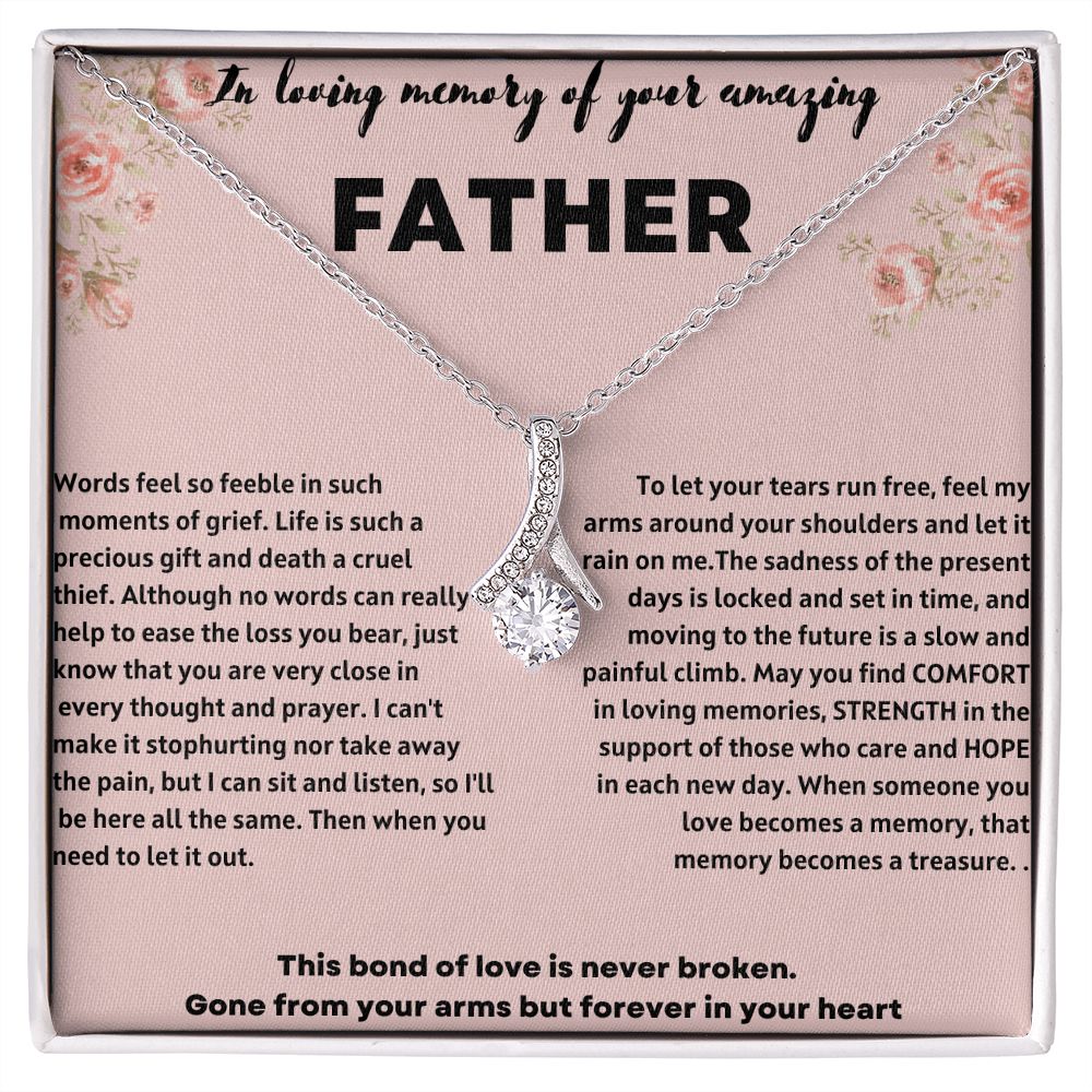 "Honoring Dad's Memory: Bereavement Necklace for Loss of Father - A Lasting Reminder of Love"