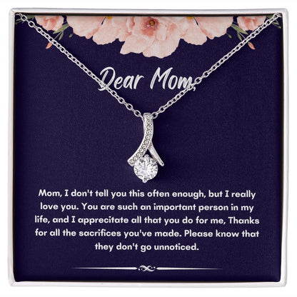 Necklace for Mom, A Meaningful Gift for Mom: Necklace That She Will Treasure from Son or Daughter on Mother's Day , Mothers Day Gift From Son Daughter, Mother's day gift SNJW23-170304