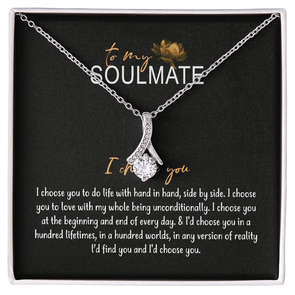 To My Beautiful Soulmate Necklace, Sterling Silver Love Heart B0BLW9V1VS