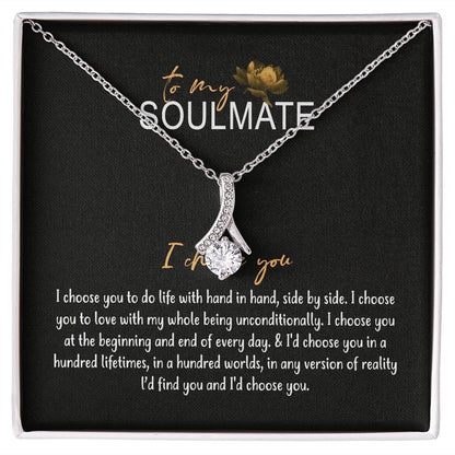 To My Beautiful Soulmate Necklace, Sterling Silver Love Heart B0BLW9V1VS