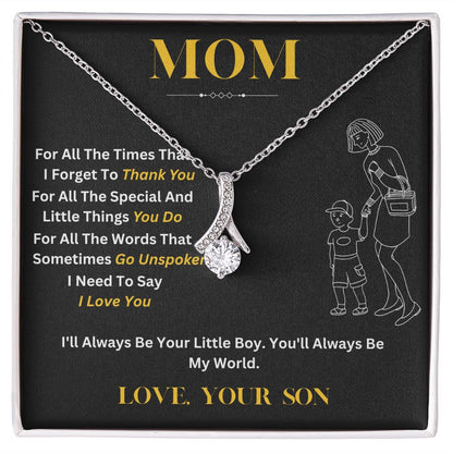 Necklace and Message Card Gift Set for Mom from Son – Unique and Thoughtful