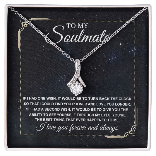 Soulmate Necklace Gift For Her, To My Soulmate Necklace B0BQJNDGH6
