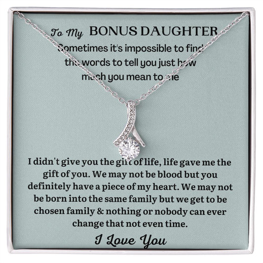 Bonus Daughter Gifts - Make Your Bonus Daughter Feel Special with a Personalized Necklace Gift SNJW23-010319
