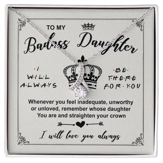 To My Badass Daughter Necklace From Mom, B0BPDB94Y2 SNJW071208
