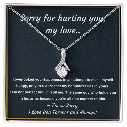 Apology Necklace -  A Meaningful Gift to Say Sorry and Ask for Forgiveness, Apology necklace, Forgiveness gift, I'm sorry necklace SNJW23-020317