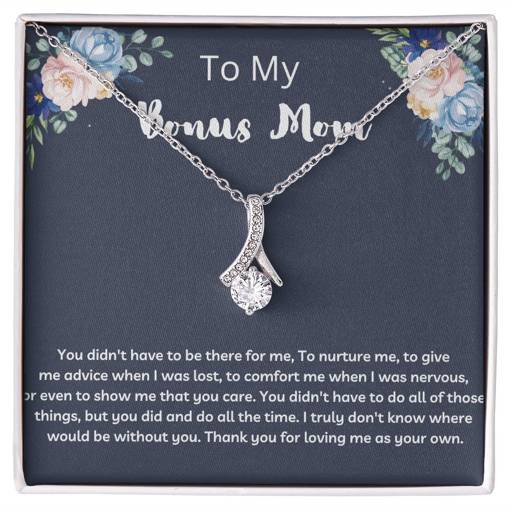"Bonus Mom Necklace - Perfect Gift for Stepmother on Mother's Day, Birthday, or Any Occasion"