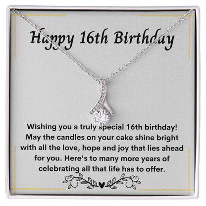 Sweet 16 Necklace - Celebrate Her Milestone Birthday with a Beautiful Gift, 16th Birthday Gift For Her, 16th Birthday Gift 210205