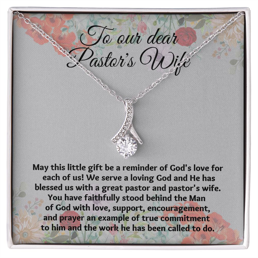 Birthday Present for Pastor's Wife: Elegant Appreciation Necklace with Cross Pendant"