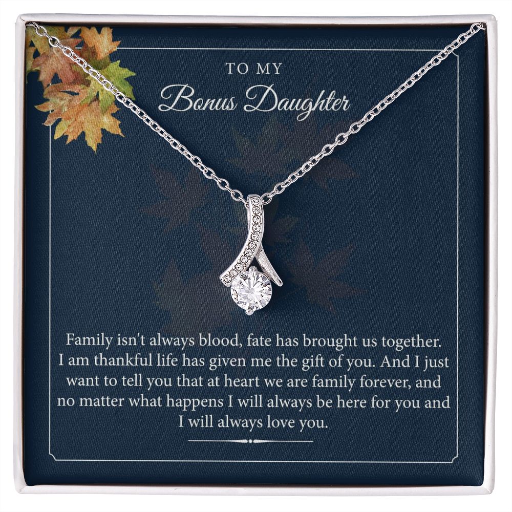 Bonus Daughter Gift, To my Bonus Daughter, Step daughter Gifts from Stepmom, Stepdaughter Gift, Bonus Daughter, Bonus Daughter Necklace JWSN110744 B0BLP6T8SQ