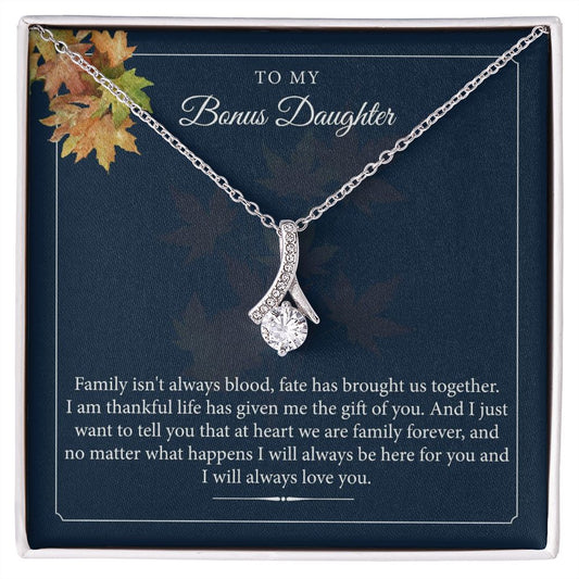 Bonus Daughter Gift, To my Bonus Daughter, Step daughter Gifts from Stepmom, Stepdaughter Gift, Bonus Daughter, Bonus Daughter Necklace JWSN110744 B0BLP6T8SQ