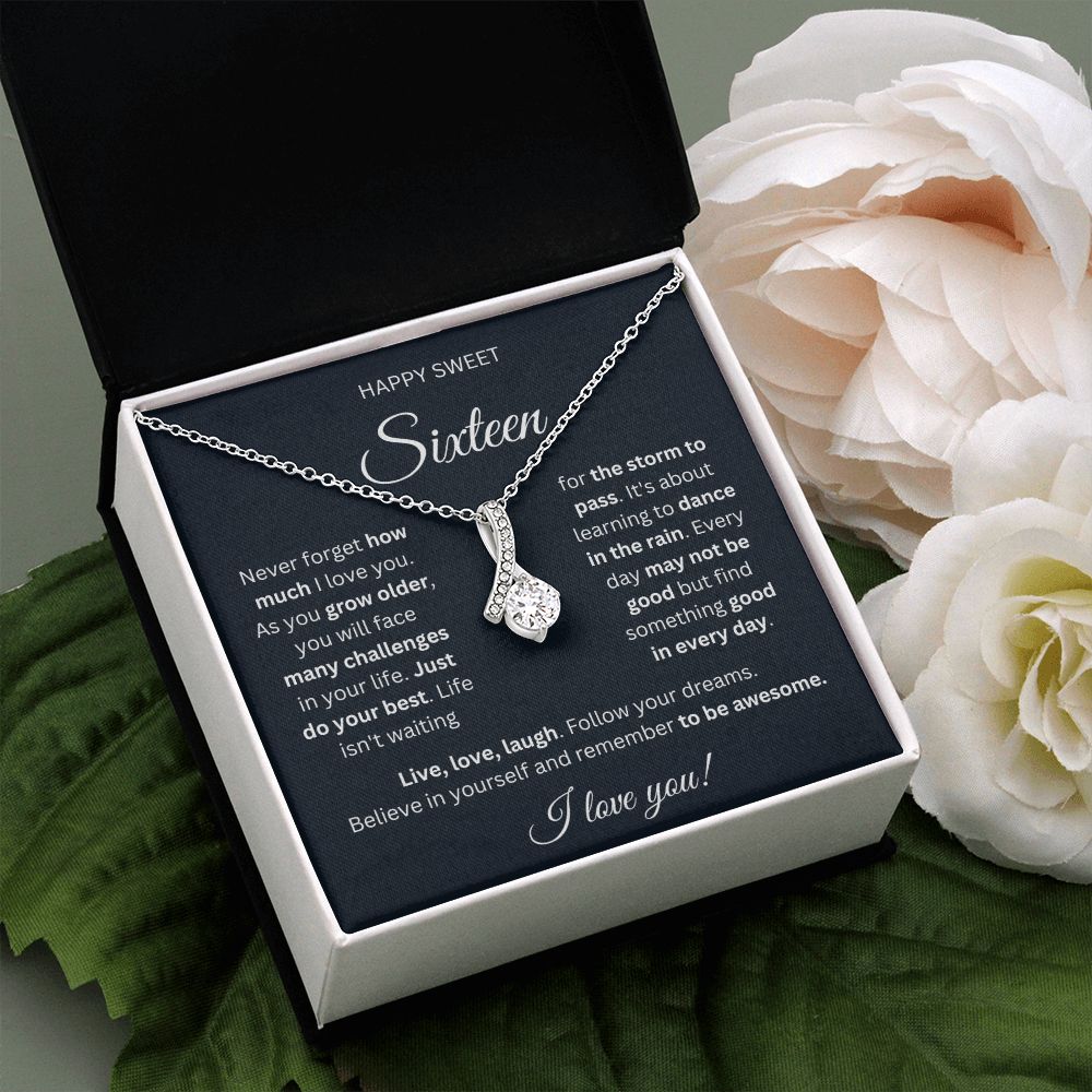 Sweet 16 Necklace - Celebrate Her Milestone Birthday with a Beautiful Gift, 16th Birthday Gift For Her, 16th Birthday Gift 210201