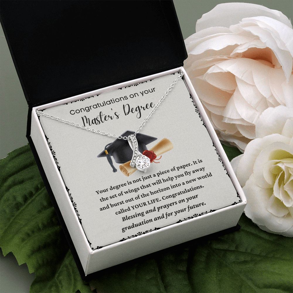 Meaningful Master's Degree Gift for Your Graduating Family Member or Friend,  Masters Gift, Masters Grad Gift, MBA Graduation Gift SNJW23-040305