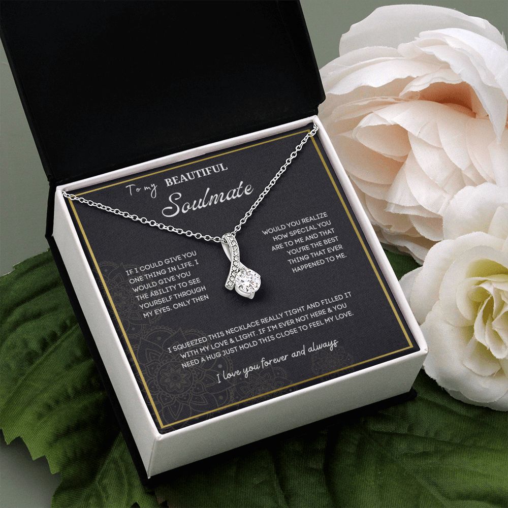 To My Soulmate Necklace: A Romantic and Heartfelt Gift for Your Forever Love, Soulmate Gift, Love Necklace Gifts Hers, Gift For Love Of My Life SNJW23-270210