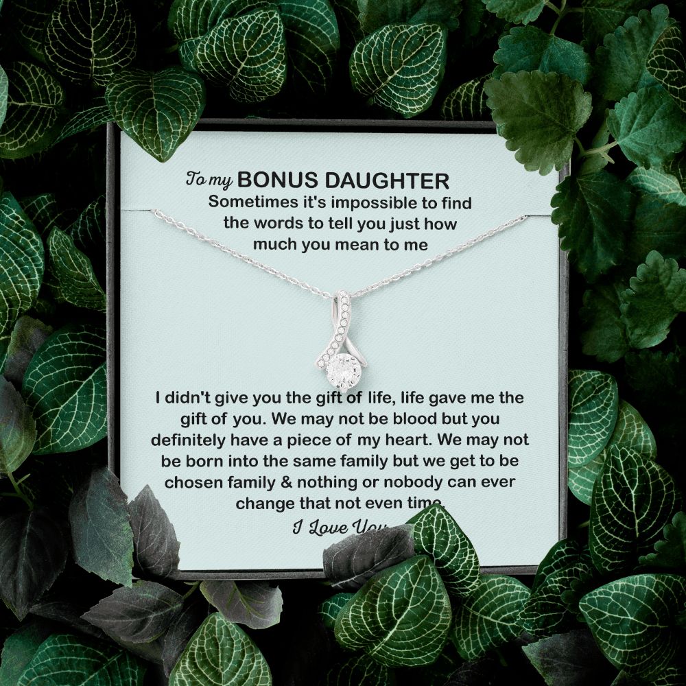 To My Bonus Daughter Necklace, Christmas Gifts For Bonus Daughter, Stocking Stuffers For Teenage Girls, Chosen Family, Stepdaughter Gift
