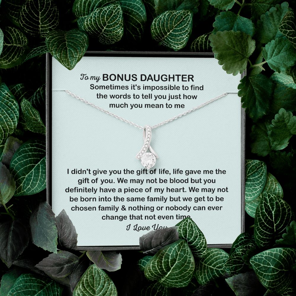 To My Bonus Daughter Necklace, Christmas Gifts For Bonus Daughter, Stocking Stuffers For Teenage Girls, Chosen Family, Stepdaughter Gift
