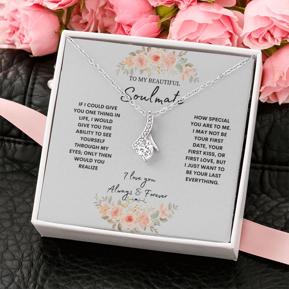 Soulmate Necklace: A Meaningful Gift for the One Who Completes You, Alluring Necklace,  Pendant Jewelry Valentines, Soulmate gift, Gift for girlfriend SNJW23-270207