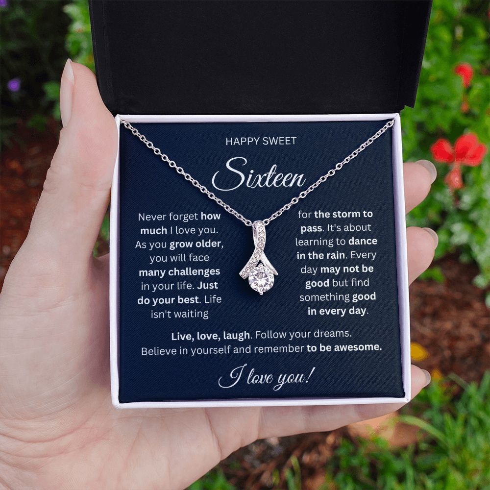 Sweet 16 Necklace - Celebrate Her Milestone Birthday with a Beautiful Gift, 16th Birthday Gift For Her, 16th Birthday Gift 210201