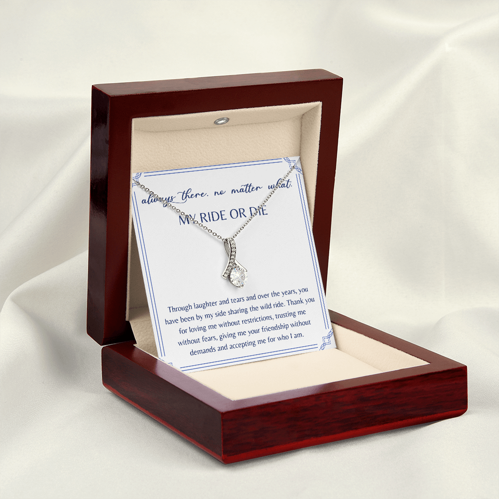 Always there. no matter what. My Ride or Die, Necklace Gift For Wife B09JBDZ5FJ